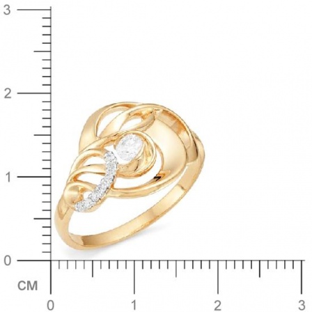 Кольцо с бриллиантом из красного золота (арт. 810849)