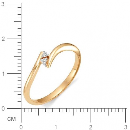 Кольцо с бриллиантами из красного золота (арт. 810853)