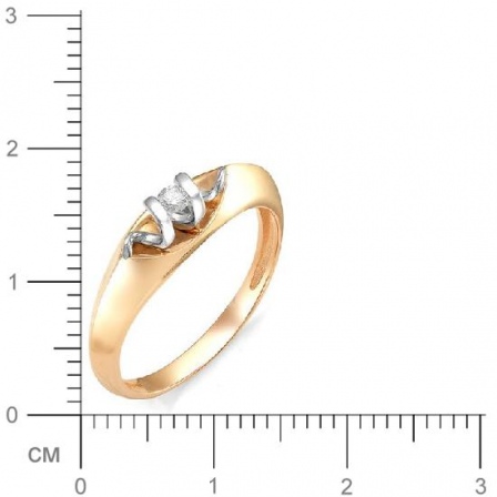 Кольцо с бриллиантом из красного золота (арт. 810854)