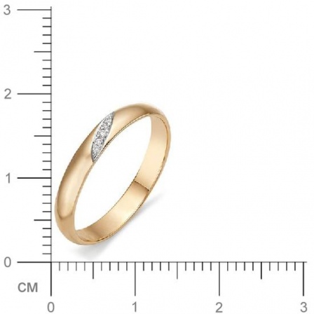 Кольцо с бриллиантами из красного золота (арт. 810871)