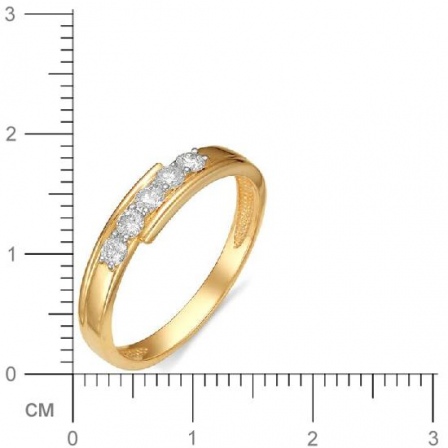 Кольцо с бриллиантами из красного золота (арт. 810901)