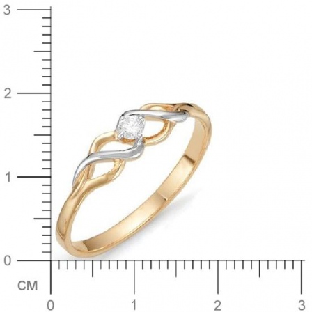 Кольцо с бриллиантом из красного золота (арт. 810952)