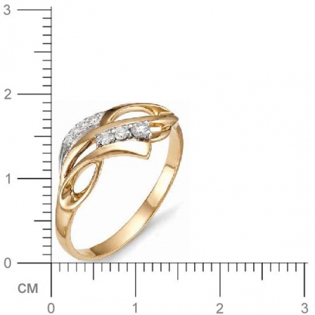 Кольцо с бриллиантом из красного золота (арт. 810953)