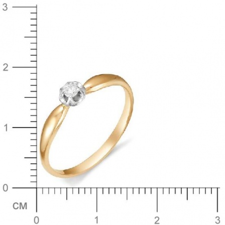 Кольцо с бриллиантом из красного золота (арт. 811054)