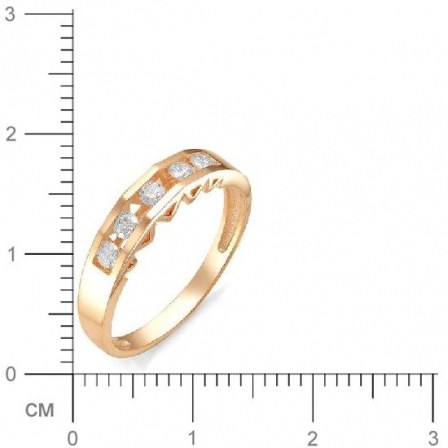 Кольцо с бриллиантами из красного золота (арт. 811058)