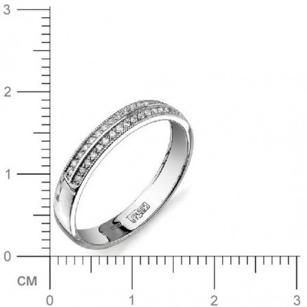 Кольцо с бриллиантами из белого золота (арт. 811069)
