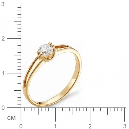 Кольцо с бриллиантом из красного золота (арт. 811138)