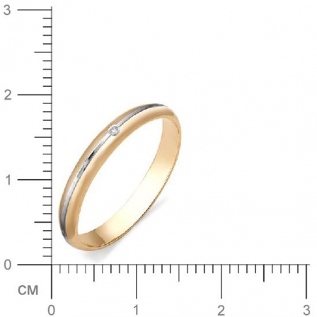 Кольцо с бриллиантом из красного золота (арт. 811147)