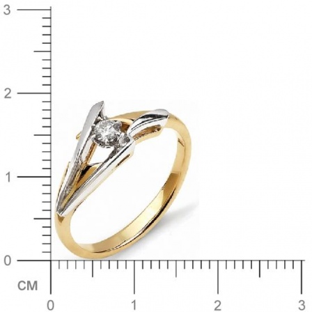 Кольцо с бриллиантом из красного золота (арт. 811162)