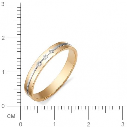 Кольцо с бриллиантами из красного золота (арт. 811193)