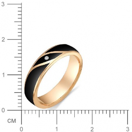 Кольцо с бриллиантом из красного золота (арт. 811196)