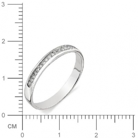 Кольцо с бриллиантами из белого золота (арт. 811207)