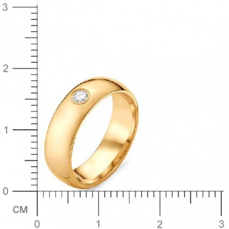 Кольцо с бриллиантом из красного золота (арт. 811233)