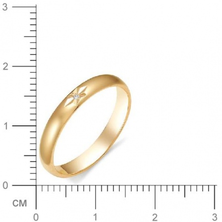 Кольцо с бриллиантом из красного золота (арт. 811247)
