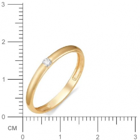 Кольцо с бриллиантом из красного золота (арт. 811259)