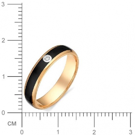 Кольцо с бриллиантом из красного золота (арт. 811323)