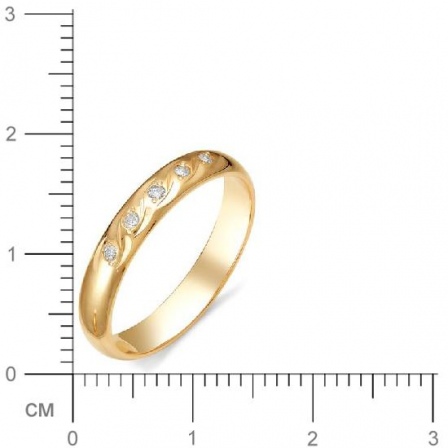 Кольцо с бриллиантами из красного золота (арт. 811328)