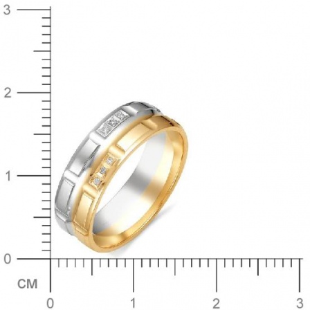 Кольцо с бриллиантами из красного золота (арт. 811330)