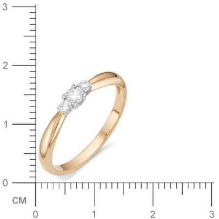 Кольцо с бриллиантом из красного золота (арт. 811373)