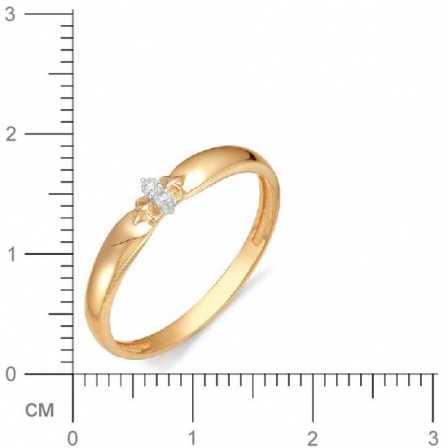 Кольцо с бриллиантами из красного золота (арт. 811387)