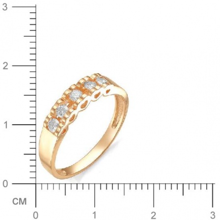 Кольцо с бриллиантами из красного золота (арт. 811405)