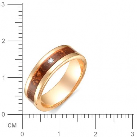 Кольцо с бриллиантом из красного золота (арт. 811417)