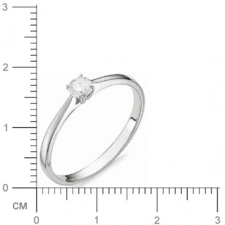 Кольцо с бриллиантом из белого золота (арт. 811437)