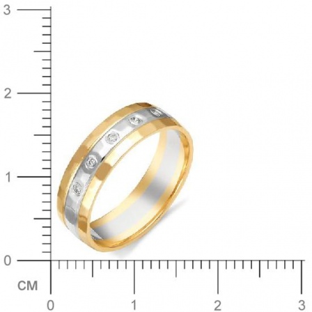 Кольцо с бриллиантами из красного золота (арт. 811513)