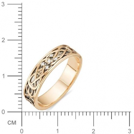 Кольцо с бриллиантами из красного золота (арт. 811517)