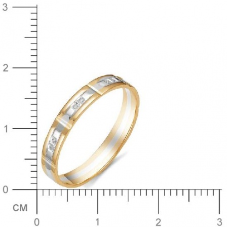 Кольцо с бриллиантами из красного золота (арт. 811524)