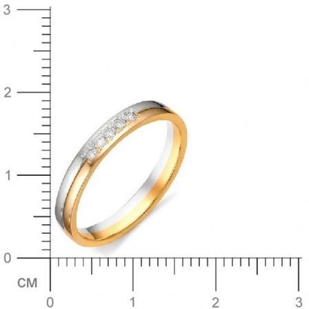 Кольцо с бриллиантами из красного золота (арт. 811525)