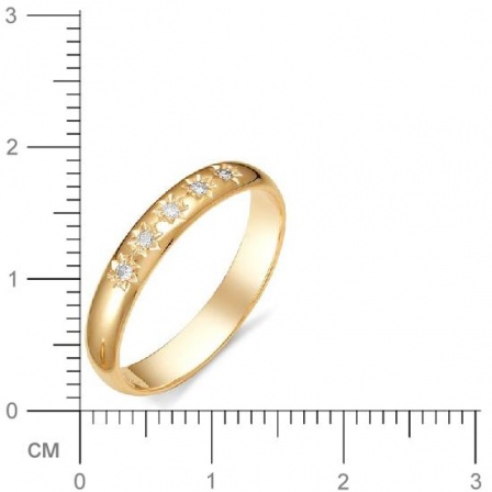 Кольцо с бриллиантами из красного золота (арт. 811528)