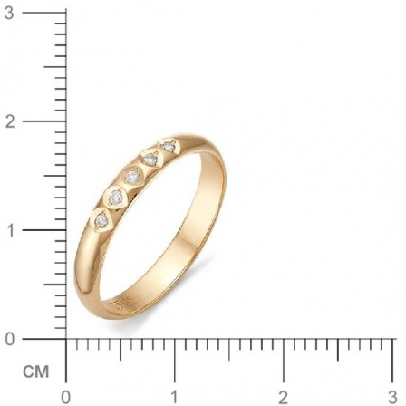 Кольцо с бриллиантами из красного золота (арт. 811632)