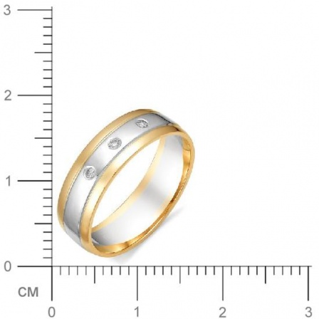 Кольцо с бриллиантами из красного золота (арт. 811638)