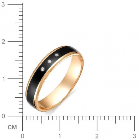Кольцо с бриллиантами из красного золота (арт. 811909)