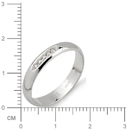 Кольцо с бриллиантами из белого золота (арт. 811914)