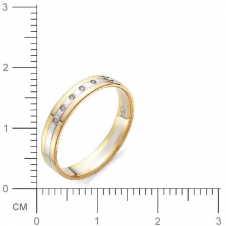 Кольцо с бриллиантами из комбинированного золота (арт. 812077)