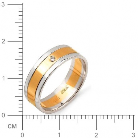 Кольцо с бриллиантом из красного золота (арт. 812079)