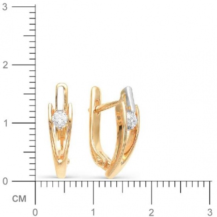 Серьги с бриллиантами из красного золота (арт. 812095)