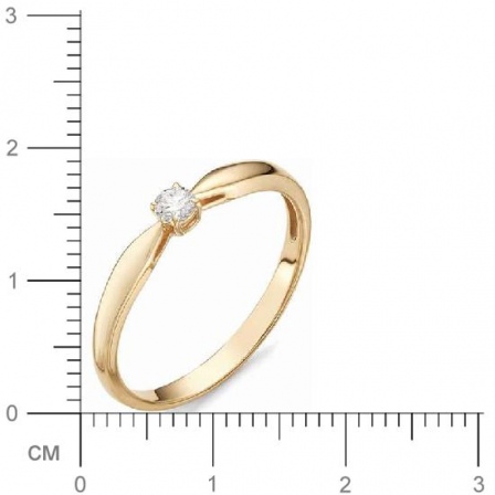 Кольцо с бриллиантом из красного золота (арт. 812517)