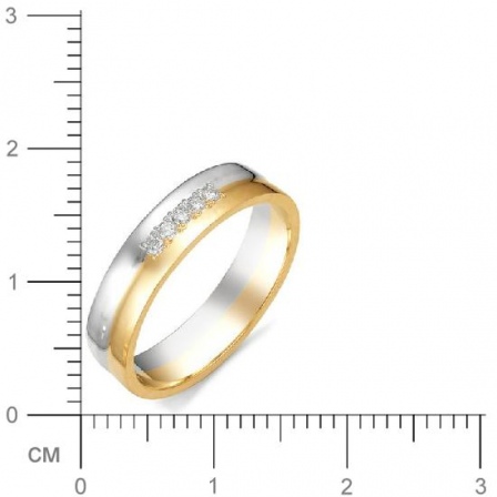 Кольцо с бриллиантами из красного золота (арт. 812529)