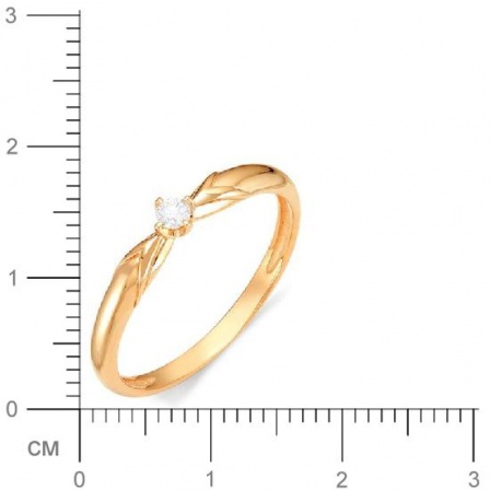 Кольцо с бриллиантом из красного золота (арт. 813636)