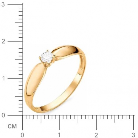 Кольцо с бриллиантом из красного золота (арт. 813645)