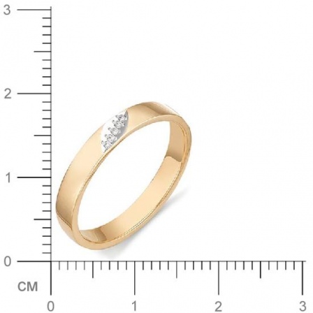 Кольцо с бриллиантами из красного золота (арт. 813653)