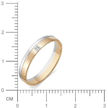 Кольцо с бриллиантом из красного золота (арт. 813657)