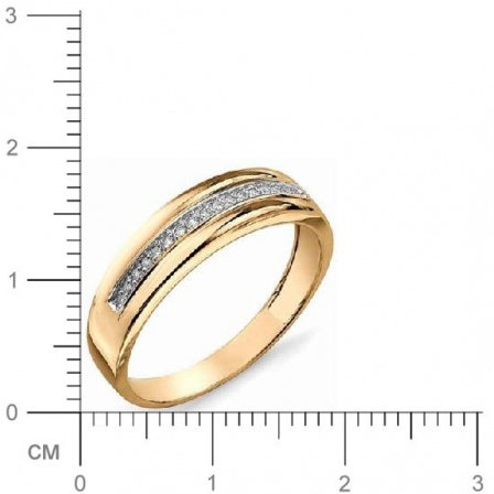 Кольцо с бриллиантами из красного золота (арт. 813667)