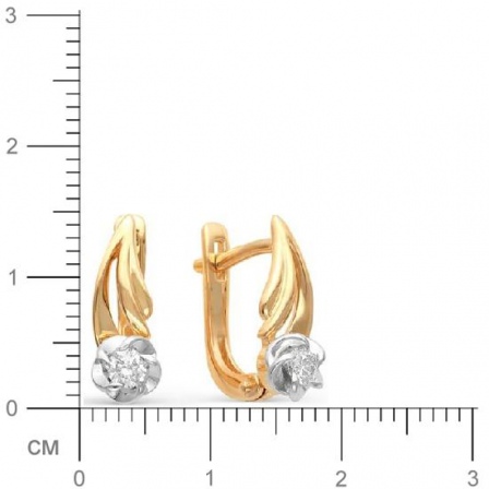 Серьги с бриллиантами из красного золота (арт. 813714)