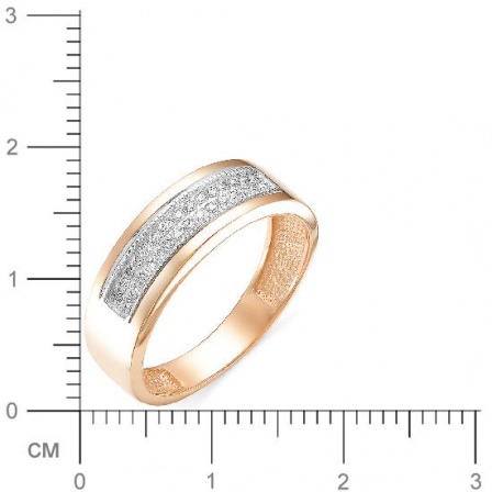 Кольцо с бриллиантами из красного золота (арт. 813971)