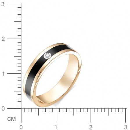 Кольцо с бриллиантом из красного золота (арт. 814042)