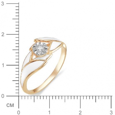 Кольцо с бриллиантом из красного золота 585 пробы (арт. 814785)